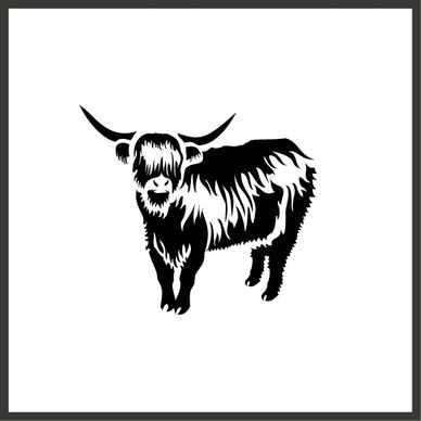 Highland Cow design for a Bottle Flask