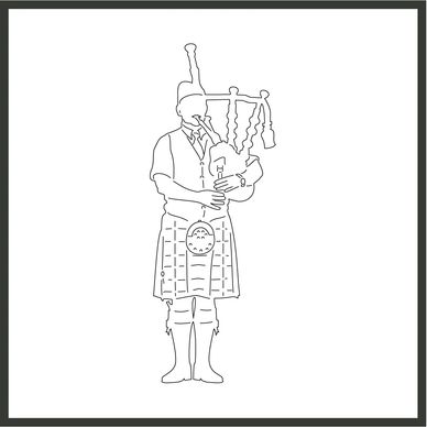 A design of a bagpiper
