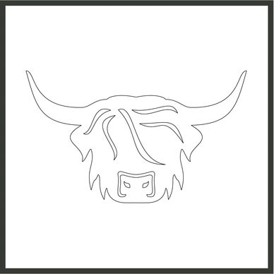 A design of a Highland Cow
