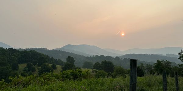 sunrise mountain landscape during summer.