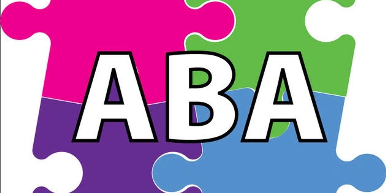 Colorful puzzle pieces with the letters ABA in bold.