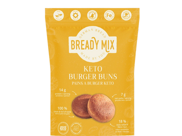 Gluten free, low- carb, high protein keto burger bun mix