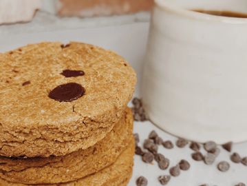 Gluten free, low- carb, vegan chocolate chip cookie
