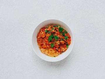 Gluten free, low- carb, spaghetti squash and turkey bolognese