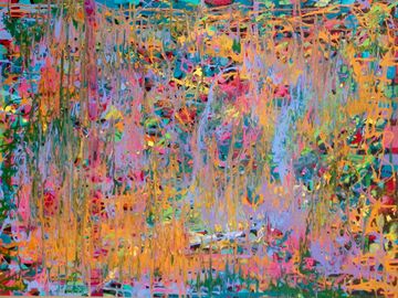 John Salvi, LE PRINTEMPS, 2018, acrylic on canvas, 36 X 36 X 1.5 in.