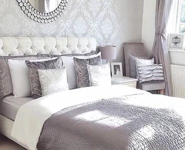 Sample bedroom staged