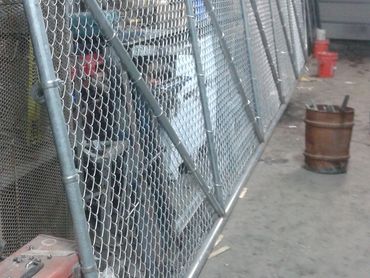 Commercial chain-link steel cantilever gate