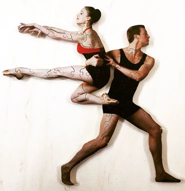 Irregular edge puzzles Ballet Dancers