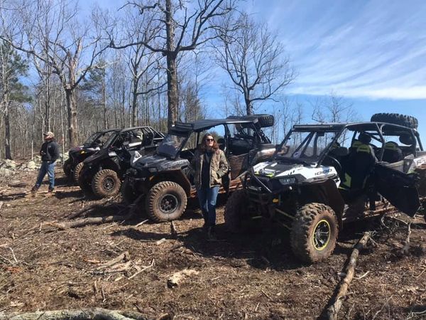 Winter trail riding at Indian Mountain ATV Park in Piedmont, Alabama.