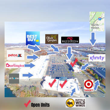 Shopping center aerial photograph