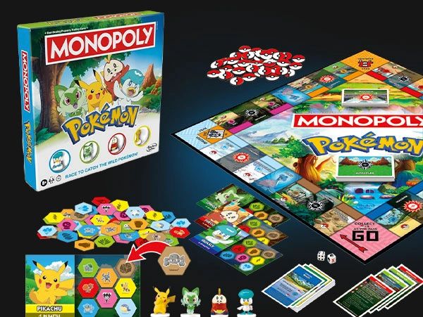 Monopoly Pokémon design by Dave Moccia. Lead Creative for partnership with The Pokémon Company.