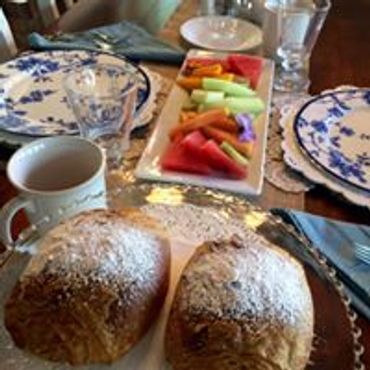 Beautiful breakfast table, Pleasant View Farm Bed and Breakfast Inn, bed and breakfast