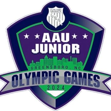 a logo for the aau junior olympic games