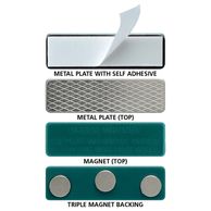 Magnetic name badge backing