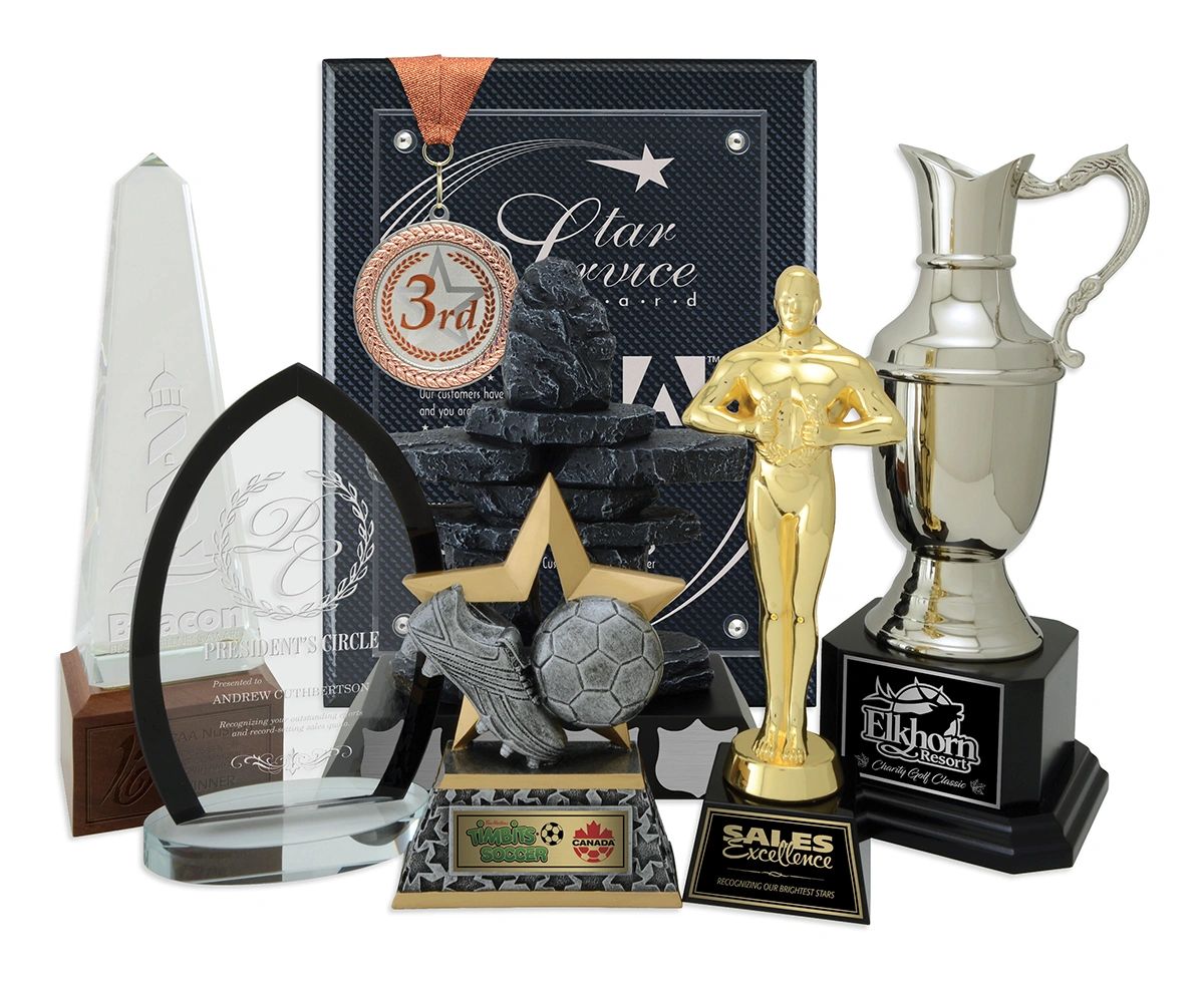Trophies, medals and plaques available from Things Made