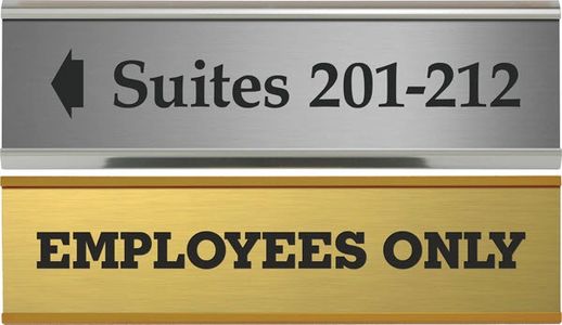 Gold and silver nameplate samples