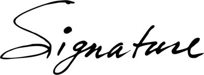 Rubber signature stamp