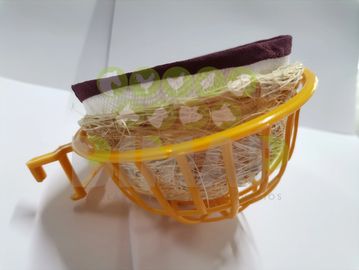 Nido chico base plástico forro de ixtle y tela para aves canarios