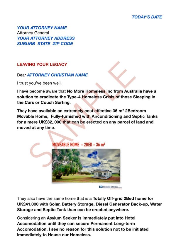 Letter to Attorney General