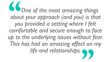 A quote about feeling comfortable and secure to face issues, positively impacting life and relationships.