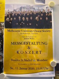 Concert poster for St Michael's Basilica Mondsee (Austria), 2020