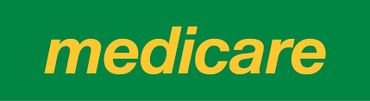 The word 'medicare' in yellow on a green background.