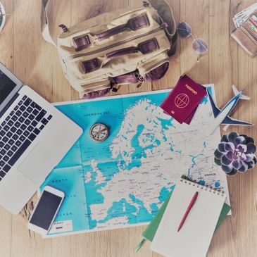 Online tutoring english as a second language laptop map