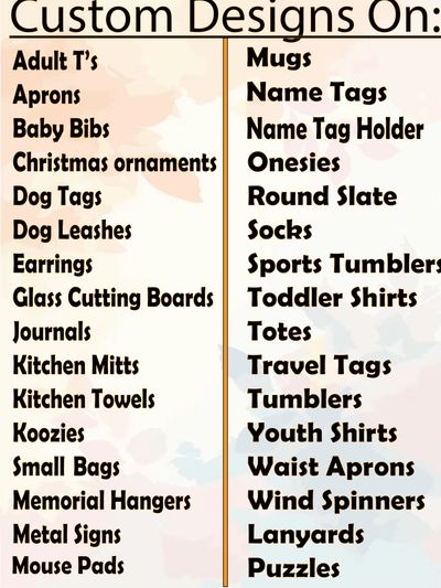 Products that we have for everyone