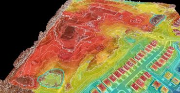 Terrain analysis with contour lines