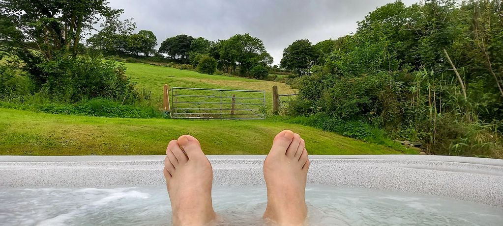 View from the Y-Felin hottub