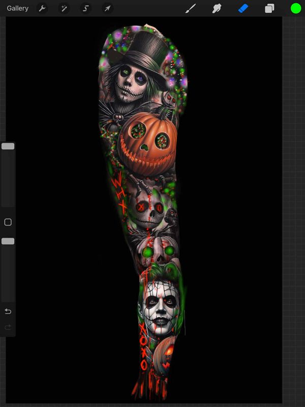 Halloween tattoo