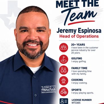 Jeremy Espinosa, Head of Operations, enjoys golfing, cooking, sports, and family time.