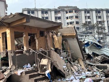 Oil refinery explosion Guinea 12/2023.