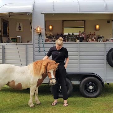 Mobile horsebox with shetland pony