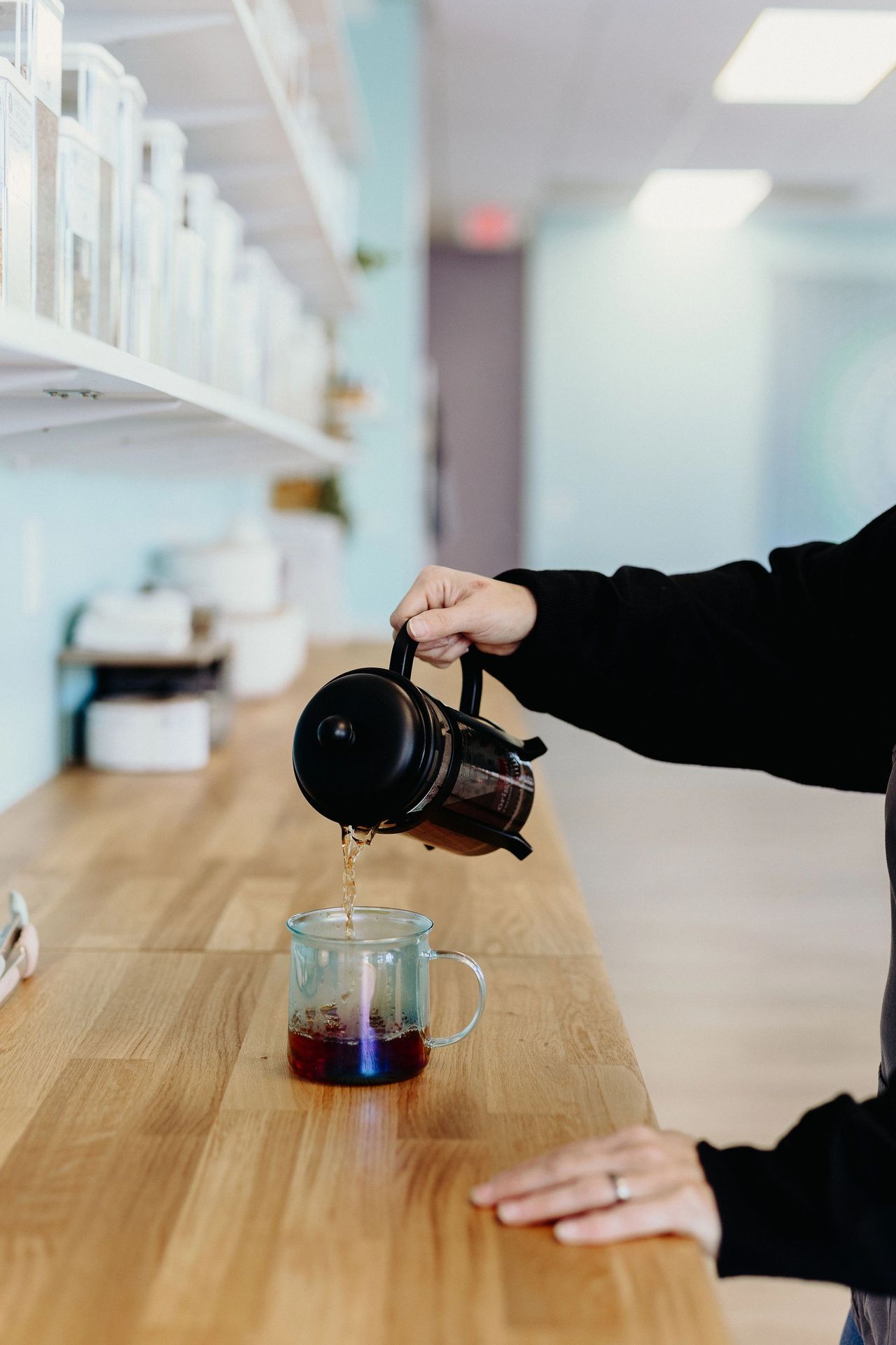 Pouring coffee Pouring coffee