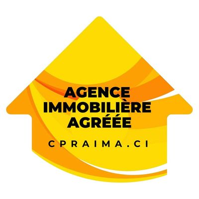 Logo of an authorized real estate agency with a yellow house shape.