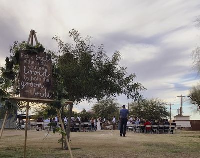 outdoor wedding on grass