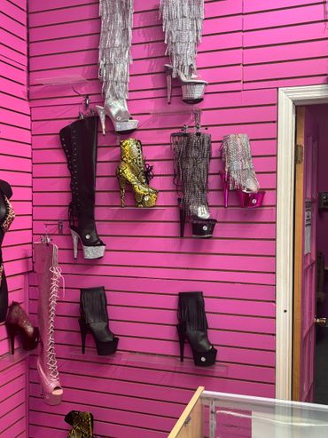 Exotic dancer boots and shoes