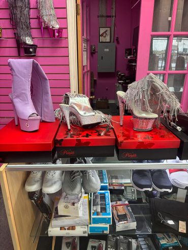 Exotic dancer boots and shoes