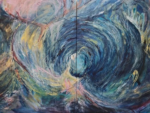 Ebb & Flow
Large diptych depicting movement in abstract forms