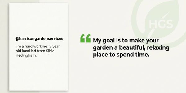 A young gardener's goal to create beautiful, relaxing gardens for clients.