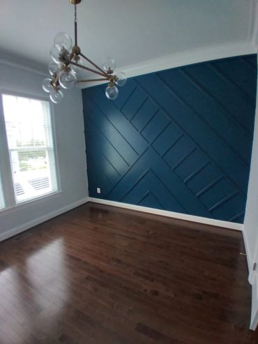 Trim accent wall. 