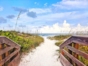 typical beach front entry