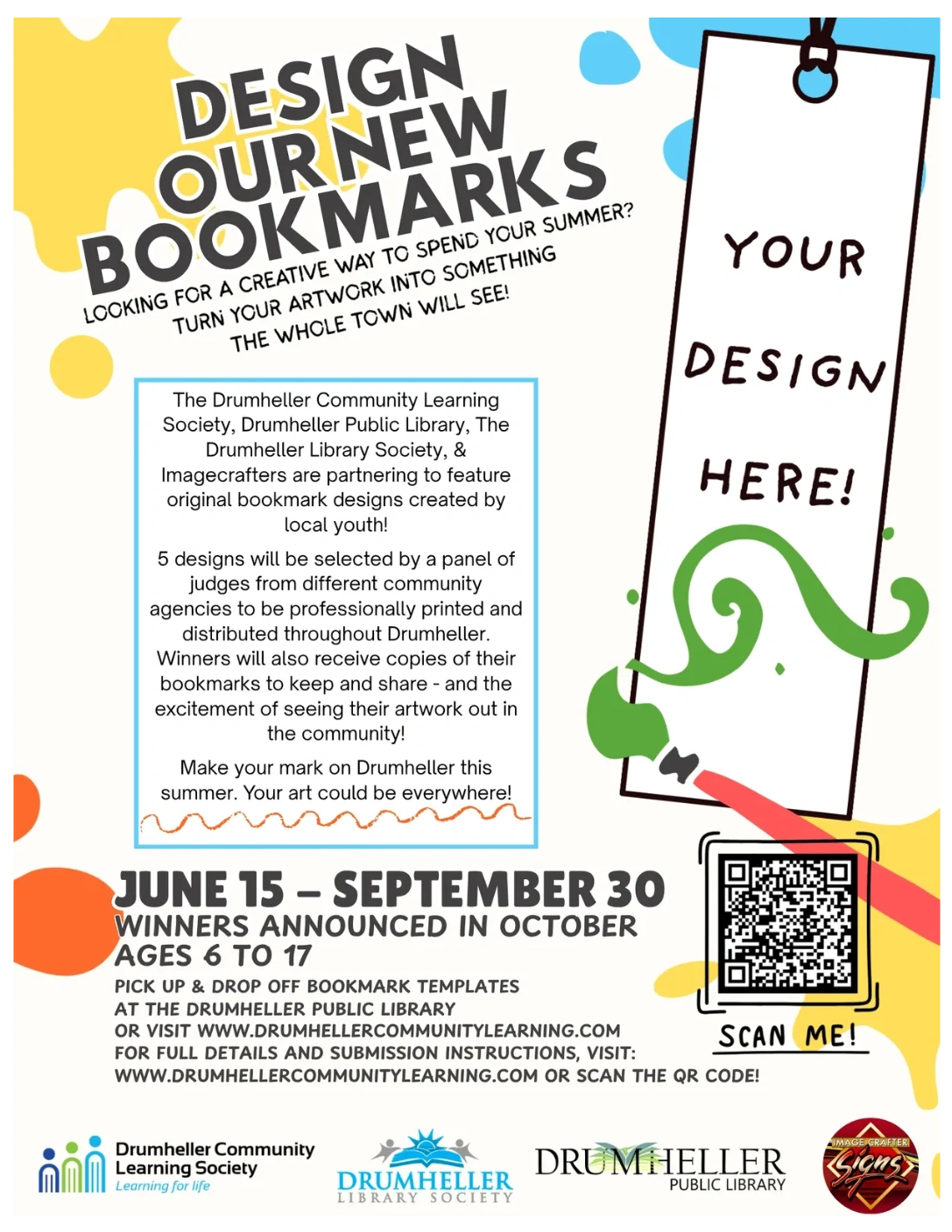 Drumheller Summer Bookmark Contest 2026