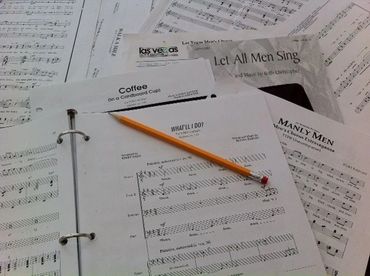 Sheet music, Manly Men, Let All Men Sing, Coffee, What'll I Do