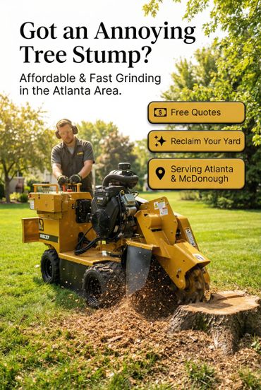 Professional stump grinding service in Atlanta with free quotes and fast results.