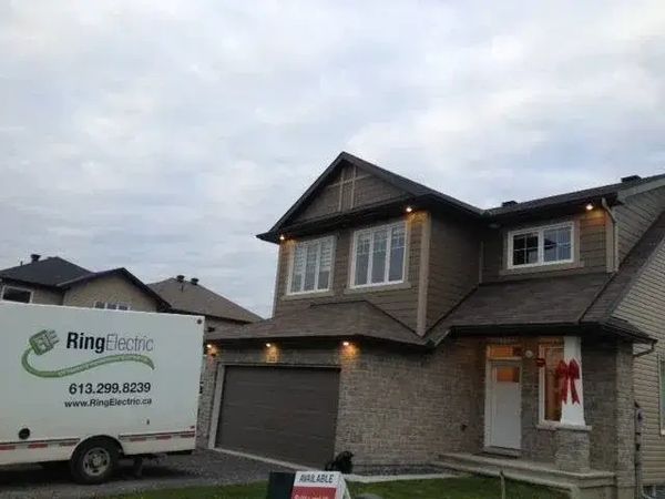 Ring Electric service van parked at Ottawa home during electrical installation