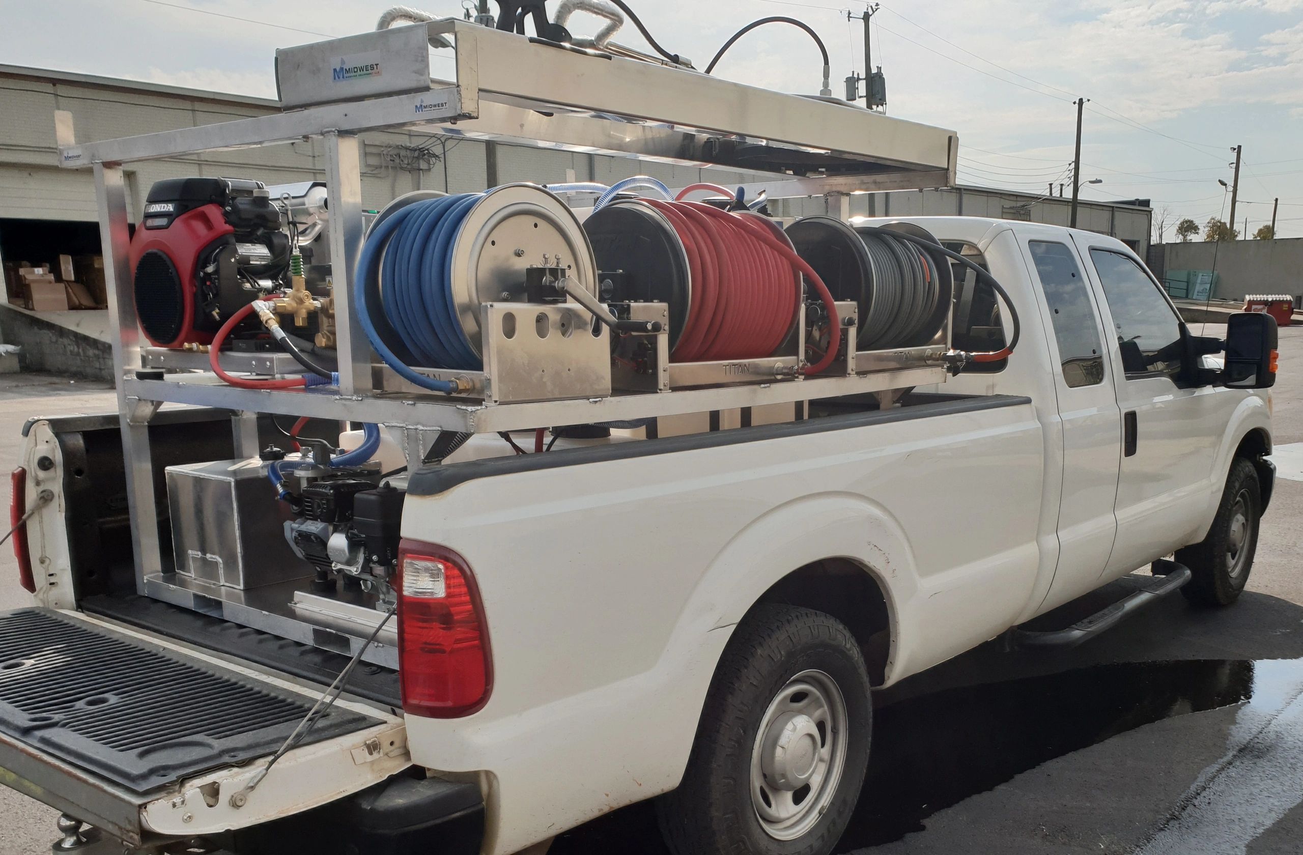 Soft wash truck skid, drop in truck skid, pressure wash trailer, softwash system, southeast softwash