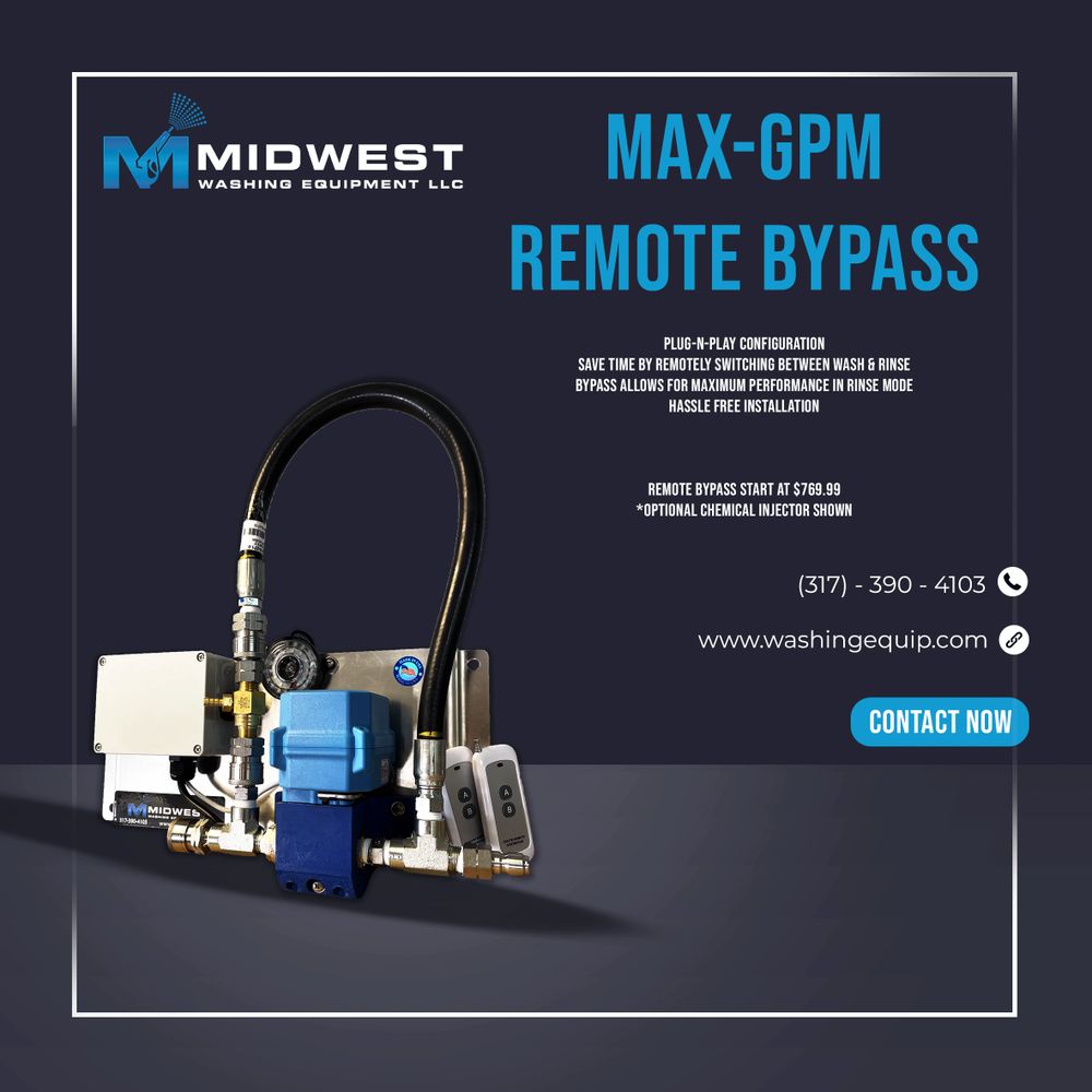 remote bypass, downstream bypass, flow pro, pressure washer downstream remote, soft wash remote