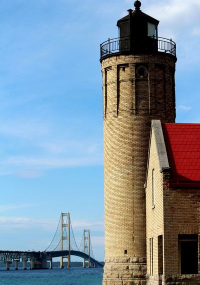 Mackinac Bridge and Lighthouse, Northern Michigan 